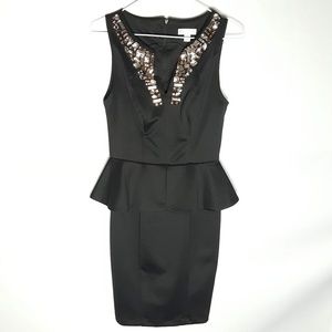 Bisou Bisou by Michele Bohbot Black Jeweled Dress